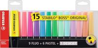 Stabilo boss original - markeerstift - 15 stuks deskset - thumbnail