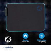 Nedis Gaming Muismat | Microfiber / Rubberen | Zwart - GMPDL110BK - thumbnail