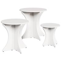 Salontafel 3 pcs Wit - thumbnail