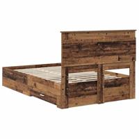 Bedframe met lade met hoofdeinde met opslag Bewerkt hout - thumbnail