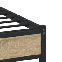 Bedframe zonder matras metaal sonoma eikenkleurig 140x200 cm - thumbnail