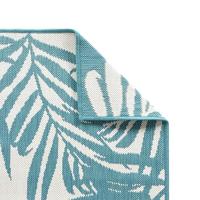 VidaXL Buitenkleed omkeerbaar 80x150 cm aqua en wit - thumbnail
