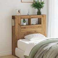 Hoofdeinde met LED 180x18,5x103,5 cm hout artisanaal eikenkleur - thumbnail
