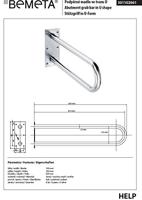 Handgreep U-Vorm Sapho Handicap 81,3 cm Roestvrij Staal - thumbnail