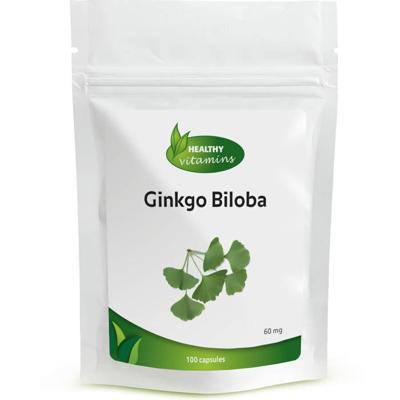 Ginkgo Biloba | 60 mg | 30% korting | 100 capsules | vitaminesperpost.nl