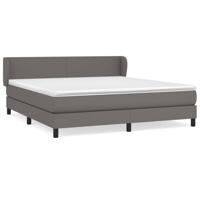 Boxspring met matras kunstleer grijs 180x200 cm - thumbnail