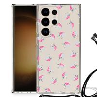 Doorzichtige Silicone Hoesje voor Samsung Galaxy S24 Ultra Unicorns - thumbnail