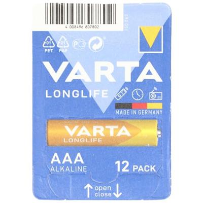 Varta LONGLIFE AAA Big Box 12 AAA batterij (potlood) Alkaline 1200 mAh 1.5 V 12 stuk(s) Varta LONGLIFE AAA Big Box 12 AAA batterij (potlood) Alkaline 1200 mAh 1.5 V 12 stuk(s)