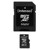 Micro SD geheugenkaart met adapter INTENSO 3413490 64 GB 64 GB - thumbnail