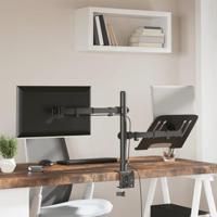 VidaXL Monitorbeugel vesa 75/100 mm zwart staal - thumbnail