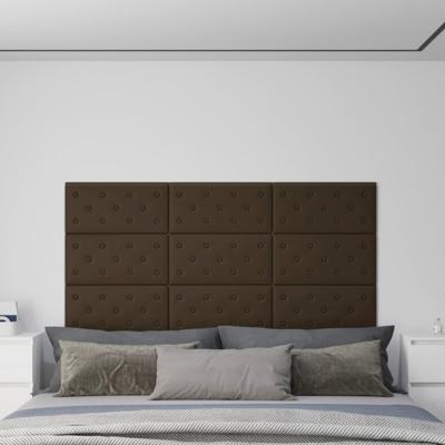Wandpanelen 12 st 2,16 m 60x30 cm kunstleer bruin Wandpanelen 12 st 2,16 m 60x30 cm kunstleer bruin