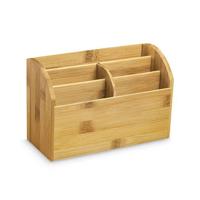 CEP desk organizer uit bamboe, staand, 5 vakken - thumbnail