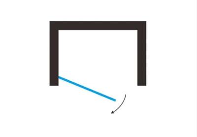 Douchedeur Florida Nisdeur Draaideur Linksdraaiend 70x200cm Antikalk Helder/Mat Glas Chroom Profiel 8mm Veiligheidsglas Easy Clean