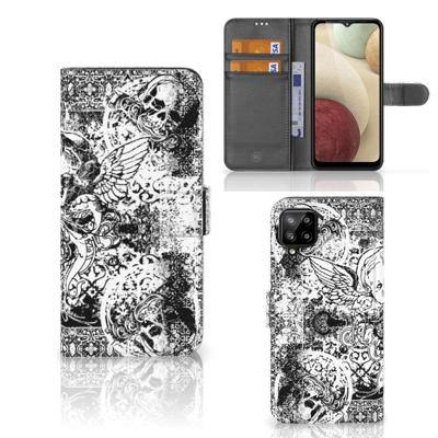 Telefoonhoesje met Naam Samsung Galaxy A12 Skulls Angel Telefoonhoesje met Naam Samsung Galaxy A12 Skulls Angel