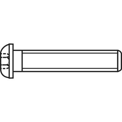 TOOLCRAFT 839793 Lenskopschroeven M3 12 mm Binnenzeskant (inbus) RVS A2 100 stuk(s)