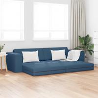 Vloersofa Bed Marineblauw 245 x 78 x 77 cm Stof - thumbnail