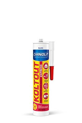 Bevestigings- en afdichtingslijm - CYANOLIT - Wit - 290 ml koker - Multifunctioneel - Sterk en flexibel