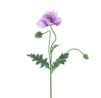 Poppy spray Casper lavender 93 cm kunstbloem Erutan Avon - Erutan avon Poppy spray Casper lavender 93 cm kunstbloem Erutan Avon - Erutan avon