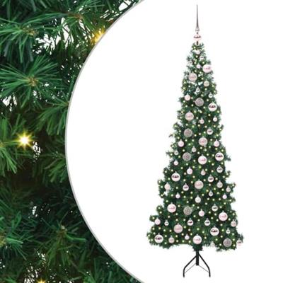 VidaXL Hoek kunstkerstboom met 300 led groen 180 cm pvc en metaal VidaXL Hoek kunstkerstboom met 300 led groen 180 cm pvc en metaal