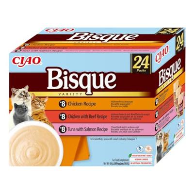 INABA Ciao Bisque Creamy soup with chicken, beef and fish - Kattensnoepje - 24x40g