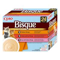 INABA Ciao Bisque Creamy soup with chicken, beef and fish - Kattensnoepje - 24x40g - thumbnail