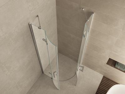 Douchecabine Wiesbaden kwartrond 2 deuren 100x100cm 8mm NANO coating Douchecabine Wiesbaden kwartrond 2 deuren 100x100cm 8mm NANO coating