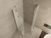 Douchecabine Wiesbaden kwartrond 2 deuren 100x100cm 8mm NANO coating - thumbnail