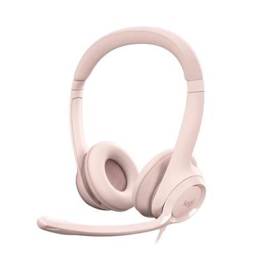 Logitech H390 On Ear headset Kabel Stereo Roze Ruisonderdrukking (microfoon) Headset, Volumeregeling, Microfoon uitschakelbaar (mute) Computer