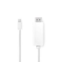 Videokabel - DisplayPort / HDMI - Mini DisplayPort (M) naar HDMI (M) - 2 m - wit - rond - thumbnail