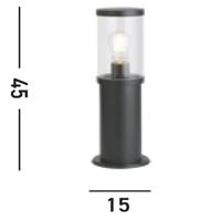 Searchlight Staande tuinlampBakerloo 45cm zwart - 8631-450 - thumbnail