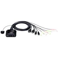 ATEN CS22H KVM-switch Zwart - thumbnail