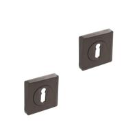 Intersteel cilinderrozetten vierkant 55x55x10mm - antraciet - thumbnail