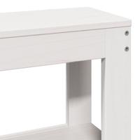 Bedframe met hoofdeinde zonder matras 140x200 cm wit - thumbnail