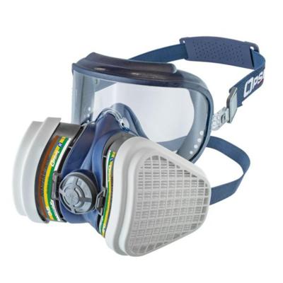 Opsial halfgelaatsmasker AIRPRO INTEGRA ABEK1P3 - met geïntegreerde veiligheidsbril