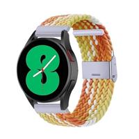 By Qubix - Braided nylon bandje - Geel/oranje - Compatible met Garmin Vivoactive 6 / Vivoactive 5 / Vivoactive 3 - Compatible Garmin bandje - Bandbreedte: 20mm - thumbnail