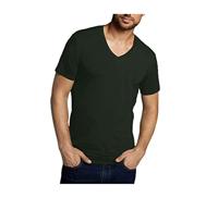 2-pak heren T-shirts V-hals - Velo - Bamboe heren ondershirts korte mouwen - Donkerblauw - Groen - Wit - Zwart - thumbnail
