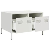 Tv-meubel 68x50x43,5 cm koudgewalst staal wit - thumbnail