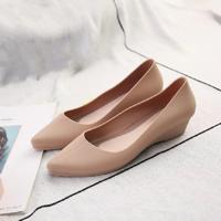 Ondiepe mond vierkante hoofd enkele schoenen grootte: 38 (abrikoos) - thumbnail