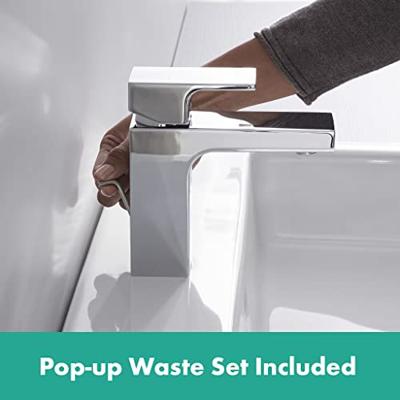 Wastafelmengkraan HansGrohe Vernis Shape Eengreeps 100 Met Trekwaste CoolStart Chroom - thumbnail