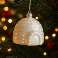 Eskimo glas L9b8,1h7,7 cm winterwit Decoris - Decoris - thumbnail