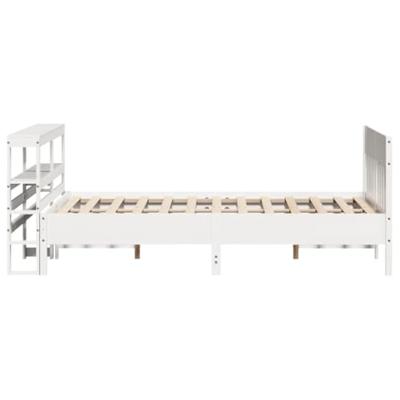 Bedframe zonder matras massief grenenhout wit 150x200 cm Bedframe zonder matras massief grenenhout wit 150x200 cm