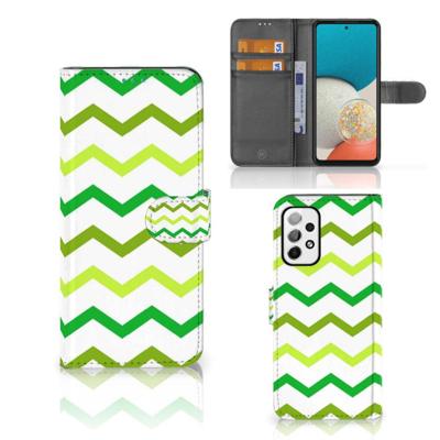 Samsung Galaxy A73 5G | Telefoon Hoesje | Zigzag Groen Samsung Galaxy A73 5G | Telefoon Hoesje | Zigzag Groen