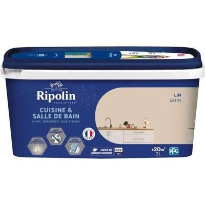 Verf muren, houtwerk, plafonds, radiatoren - RIPOLIN - Keuken en badkamer - 2 L - Linnengoed