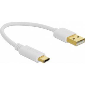 Delock 85355 USB-kabel USB-A stekker, USB-C stekker 0.15 m Wit
