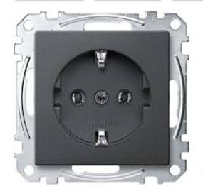 Merten MEG2301-0414 Wandcontactdoos System M Antraciet 1 stuk(s)