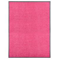 VidaXL Deurmat wasbaar 90x120 cm roze - thumbnail