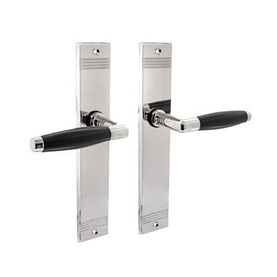 Deurkruk Ton basic met schild groef 235x43x5mm blind nikkel