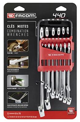 Facom Set van 14 steekringsleutels in houder - 440.JP14 Facom Set van 14 steekringsleutels in houder - 440.JP14