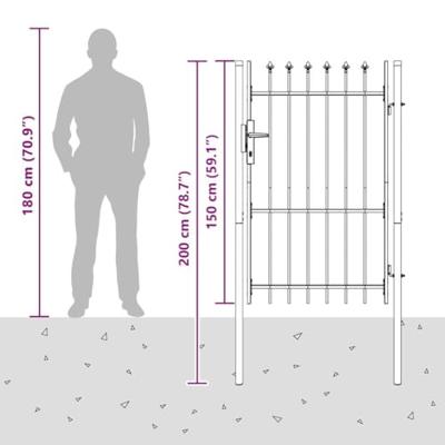 Hekpoort Grijs 100 x 150 cm Poedercoated staal