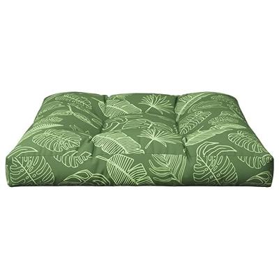 VidaXL Palletkussen bladpatroon 80x80x12 cm stof